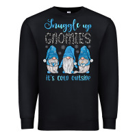 Black snuggle up gnomies it's cold outside Premium Sweatshirt - JahusDesignShop