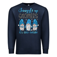 Navy snuggle up gnomies it's cold outside Premium Sweatshirt - JahusDesignShop