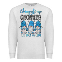 Oatmeal Heather snuggle up gnomies it's cold outside Premium Sweatshirt - JahusDesignShop