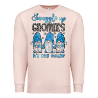 Pale Pink snuggle up gnomies it's cold outside Premium Sweatshirt - JahusDesignShop