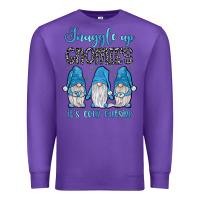 Purple snuggle up gnomies it's cold outside Premium Sweatshirt - JahusDesignShop