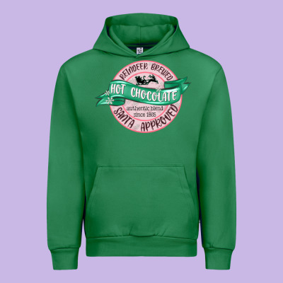 Reindeer Brewed Santa Approved Pink Urban Hoodie Designed By Maliassmallbusiness