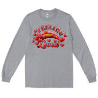 Heather Grey Feeling Loved Valentine's Day Long Sleeve Tee - RanaPortraitStore