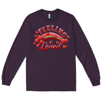Plum Feeling Loved Valentine's Day Long Sleeve Tee - RanaPortraitStore