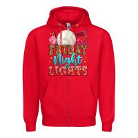 Red friday night lights volleyball Zipper Hoodie - Zillion Design Studio