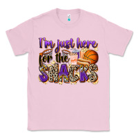 Bubblegum Pink i'm just here for the snacks basketball Classic Tee - Zillion Design Studio