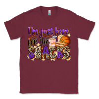Burgundy i'm just here for the snacks basketball Classic Tee - Zillion Design Studio