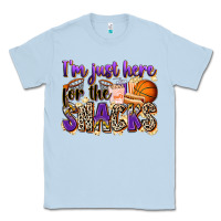 Dusty Blue i'm just here for the snacks basketball Classic Tee - Zillion Design Studio