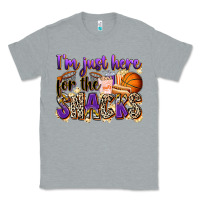 Heather Grey i'm just here for the snacks basketball Classic Tee - Zillion Design Studio