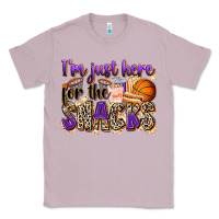 Lilac i'm just here for the snacks basketball Classic Tee - Zillion Design Studio