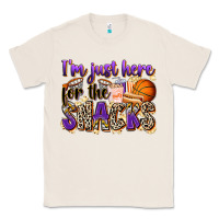 Natural i'm just here for the snacks basketball Classic Tee - Zillion Design Studio