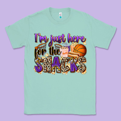 I'm Just Here For The Snacks Basketball Classic Tee Designed By Zillion Design Studio