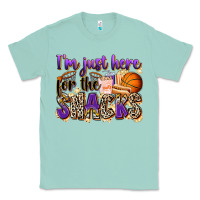 Seafoam i'm just here for the snacks basketball Classic Tee - Zillion Design Studio