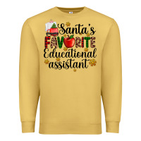 Antique Gold santa's favorite educational assistant Premium Sweatshirt - AdoDesignShop