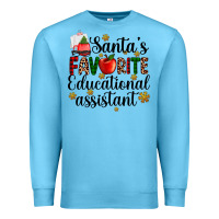 Ocean Blue santa's favorite educational assistant Premium Sweatshirt - AdoDesignShop