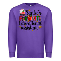 Purple santa's favorite educational assistant Premium Sweatshirt - AdoDesignShop