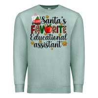 Seafoam santa's favorite educational assistant Premium Sweatshirt - AdoDesignShop