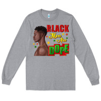 Heather Grey black men are dope black man Long Sleeve Tee - texasbilliewilder