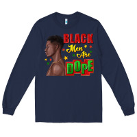 Navy black men are dope black man Long Sleeve Tee - texasbilliewilder