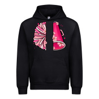Black custom name cheerleader with megaphone Urban Hoodie - MaliasSmallBusiness