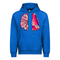 Cobalt custom name cheerleader with megaphone Urban Hoodie - MaliasSmallBusiness