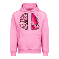 Fuchsia Pink custom name cheerleader with megaphone Urban Hoodie - MaliasSmallBusiness