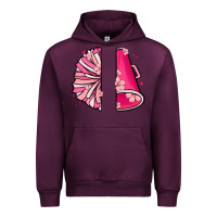 Mauve Wine custom name cheerleader with megaphone Urban Hoodie - MaliasSmallBusiness