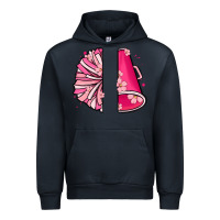 Navy custom name cheerleader with megaphone Urban Hoodie - MaliasSmallBusiness
