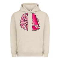 Pigment French Oak custom name cheerleader with megaphone Urban Hoodie - MaliasSmallBusiness