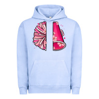 Pigment Grape Ice custom name cheerleader with megaphone Urban Hoodie - MaliasSmallBusiness