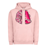 Pigment Salmon custom name cheerleader with megaphone Urban Hoodie - MaliasSmallBusiness