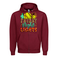 Burgundy friday night lights softball Zipper Hoodie - Zillion Design Studio