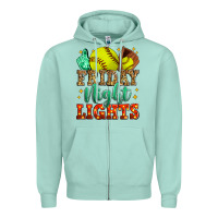 Seafoam friday night lights softball Zipper Hoodie - Zillion Design Studio