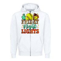White friday night lights softball Zipper Hoodie - Zillion Design Studio
