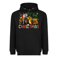 Black i dig Christmas bulldozer santa Heavyweight Hoodie - JahusDesignShop