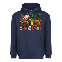 Navy i dig Christmas bulldozer santa Heavyweight Hoodie - JahusDesignShop
