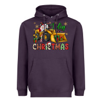 Plum i dig Christmas bulldozer santa Heavyweight Hoodie - JahusDesignShop