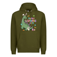 Army Green bunny saurus rex Premium Hoodie - MaliasSmallBusiness