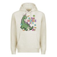 Oatmeal Heather bunny saurus rex Premium Hoodie - MaliasSmallBusiness