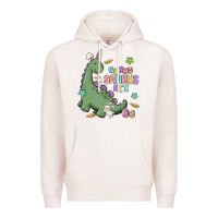 Pale Pink bunny saurus rex Premium Hoodie - MaliasSmallBusiness