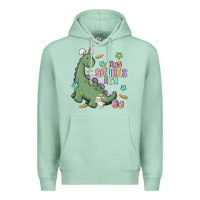 Seafoam bunny saurus rex Premium Hoodie - MaliasSmallBusiness
