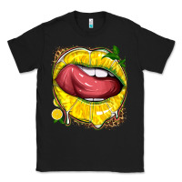 Black lemon lips with leopard Classic Tee - texasbilliewilder