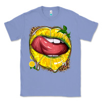 Colony Blue lemon lips with leopard Classic Tee - texasbilliewilder