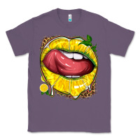 Lavender lemon lips with leopard Classic Tee - texasbilliewilder