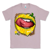 Lilac lemon lips with leopard Classic Tee - texasbilliewilder