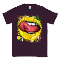 Plum lemon lips with leopard Classic Tee - texasbilliewilder