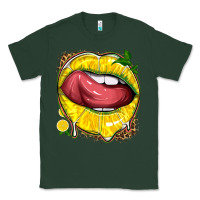 Sports Green lemon lips with leopard Classic Tee - texasbilliewilder