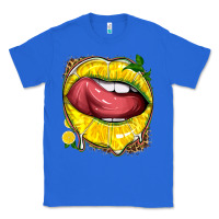 True Royal lemon lips with leopard Classic Tee - texasbilliewilder
