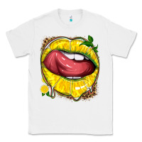 White lemon lips with leopard Classic Tee - texasbilliewilder