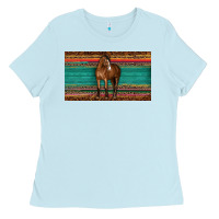Western Horse Serape Tooled Leather Leopard  Sippy Cup Ladies Tee | Teevron